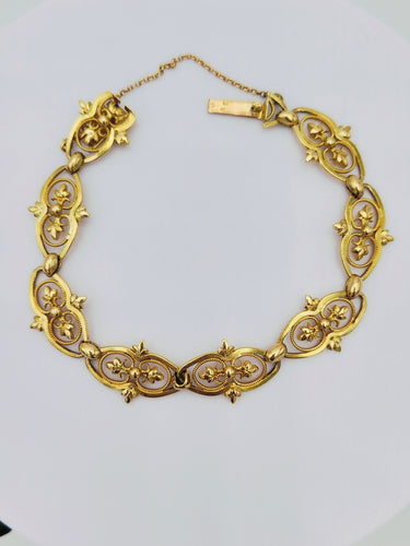 Bracelet Important bracelet ancien en or maille filigranée 58 Facettes
