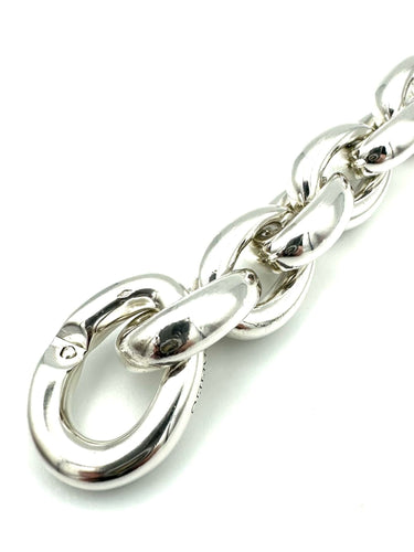 Bracelet HERMES. Collection "Acrobate", bracelet argent GM 58 Facettes