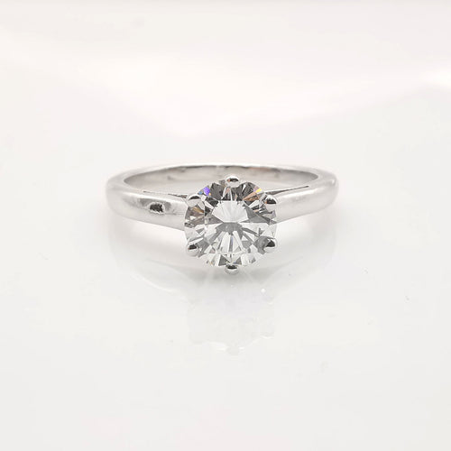 Bague 52 Bague solitaire Or blanc Diamant 58 Facettes
