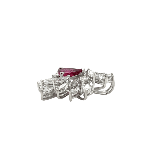 Pendentif Pendentif Cocktail Or Blanc - Rubis et Diamants 58 Facettes 1.0002595/6