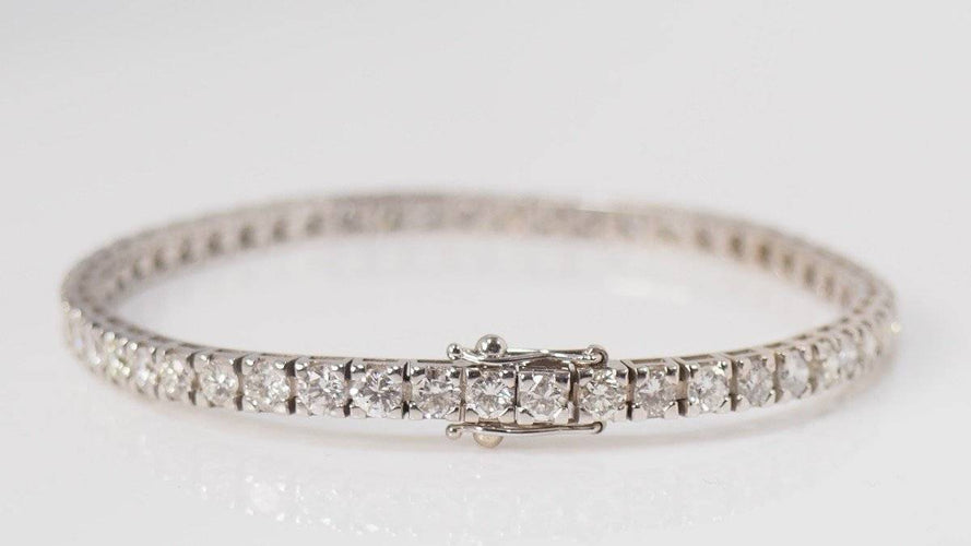 Bracelet Bracelet rivière en or blanc et diamants 6cts 58 Facettes F4890
