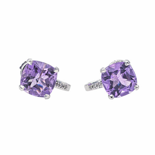 Boucles d'oreilles Mauboussin Boucles d'oreilles Petit visage d'amour  Or blanc Améthyste, Diamant 58 Facettes 4157393RV