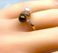 Bague Bague en or jaune 18 carats, perle de Tahiti, perle de culture blanche et diamants 58 Facettes AB264