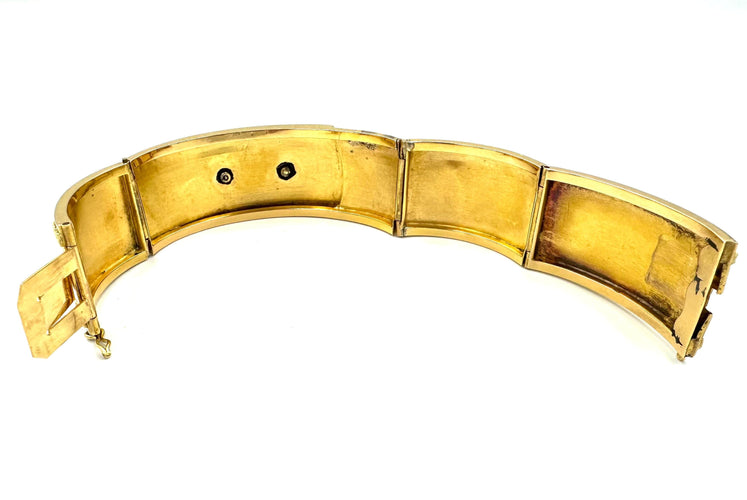Bracelet Bracelet 19ème, 2 ors 18K et perle 58 Facettes