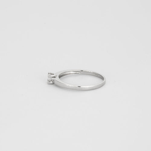 Bague 53 Solitaire or blanc diamant 58 Facettes 3121258