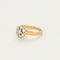 Bague marguerite or jaune et gris et diamants