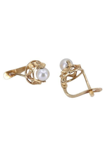 Boucles d'oreilles DORMEUSES ANCIENNES PERLES 58 Facettes 083571