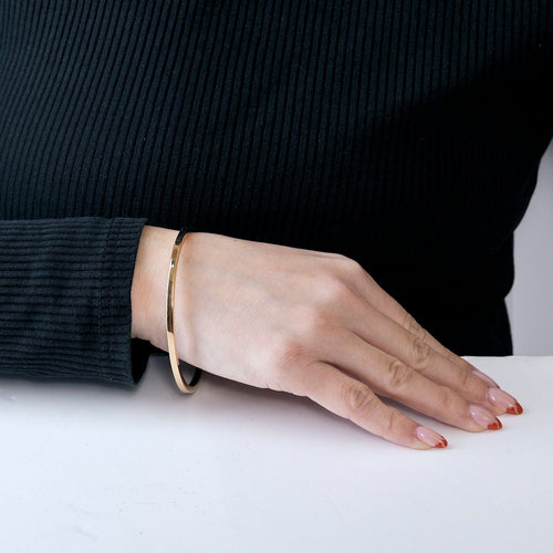 Bracelet jonc or jaune 58 Facettes M8974