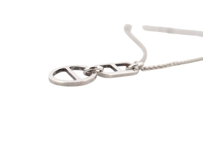 Collier collier HERMES pendentif azur pm chaine d'ancre en argent boite 58 Facettes 267569