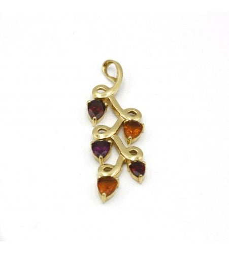 Pendentif Pendentif Or, Citrines & Grenats - Isabelle LANGLOIS 58 Facettes 240308R