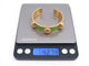 Bracelet bracelet HERMES jonc en cuir vert et metal dore en metal 58 Facettes 272252