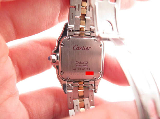 Montre vintage montre CARTIER panthere pm 23 mm 166921 or et acier quartz 58 Facettes 266689