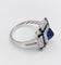 Bague Art Déco Platine, saphir pain de sucre et diamants, Branar Paris 58 Facettes A06224