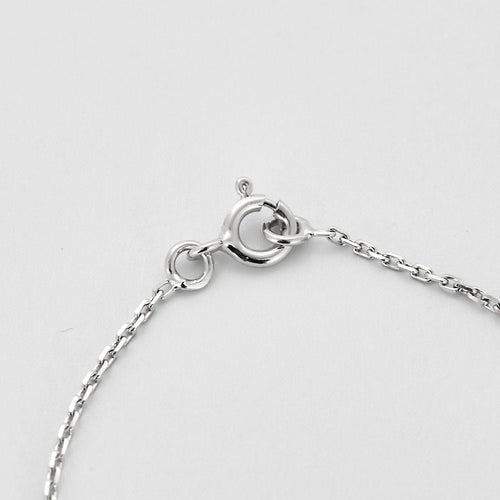 Collier Collier solitaire en or gris et diamant 58 Facettes B250691