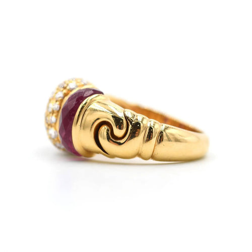 Bague Bague Bulgari Gancio en or jaune avec diamants 58 Facettes 14549