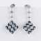 Boucles d'oreilles Boucles d'oreilles géométriques saphirs et diamants 58 Facettes P3L2