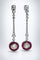 Boucles d'oreilles Boucles d'oreilles rubis style Art déco œil-de-perdrix 58 Facettes 50203