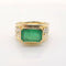 Bague 58 Bague en or jaune, émeraude et diamants 58 Facettes