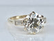 Bague Bague or jaune, diamant 4,17 carats et diamants baguettes 58 Facettes AB418