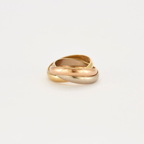 Bague 55 CARTIER - Bague Trinity 3 ors moyen modèle 58 Facettes