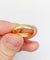 Bague 60 RARE Alliance jumelée or jaune finement ciselée, NON gravée (circa 1880) 58 Facettes A04721