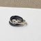 Bague 53 CARTIER - Bague Trinity or gris & céramique noire 58 Facettes