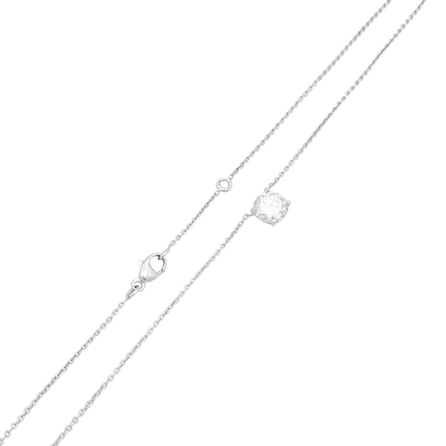 Bague Collier solitaire diamant. 58 Facettes 34370