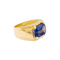 Bague 52 Bague or jaune et saphir ceylan 2,79 cts. 58 Facettes 34689