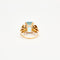 Bague Bague Cocktail en or rose ornée d'une Topaze et de 2 diamants 58 Facettes