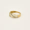 Bague 56 Bague jonc en or jaune, or gris et nacre 58 Facettes SAI0556