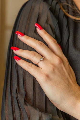 Bague 51.5 Bague Solitaire Or blanc Diamant 58 Facettes 2709643CN