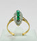 Bague Bague marquise ornée d'émeraudes et de diamants 58 Facettes 50264