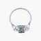 Bague 54 Bague style Art Déco Diamants Emeraudes 58 Facettes