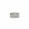 Bague 54 Alliance or blanc - Diamants taille marquise 58 Facettes 1.0002595/1