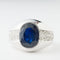 Bague 54 Bague style chevalière or gris, saphir et diamants 58 Facettes