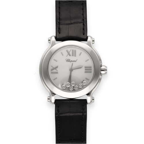 Montre Montre Chopard Happy Sport - Acier - 36 mm - 7 diamants - 2015 - Full Set 58 Facettes FB10096