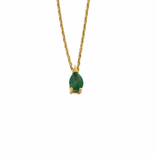 Fin collier et pendentif émeraude