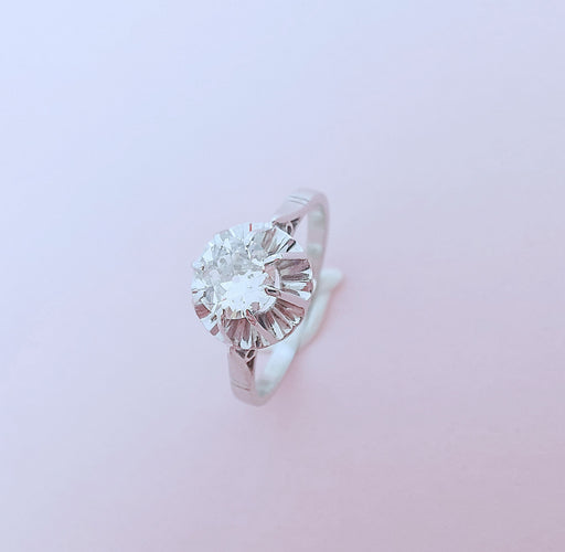 Bague Bague solitaire Diamant 0,60 carat Or Blanc 18 K 58 Facettes AA 1668