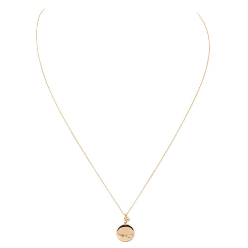 Collier Ginette NY Collier Mini ever disc Or rose Diamant 58 Facettes 2678585CN