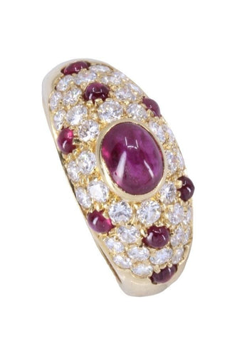 Bague CARTIER - BAGUE VINTAGE RUBIS ET DIAMANTS 58 Facettes 088261