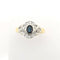 Bague 53 Bague or jaune saphir et diamants 58 Facettes