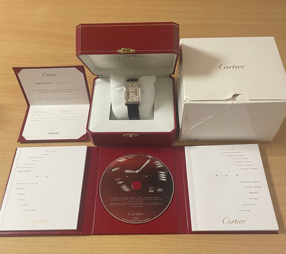 Montre CARTIER - Tank américaine GM or blanc 58 Facettes