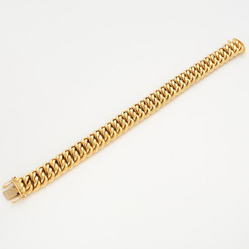 Bracelet Gourmette maille américaine or jaune 58 Facettes LP723