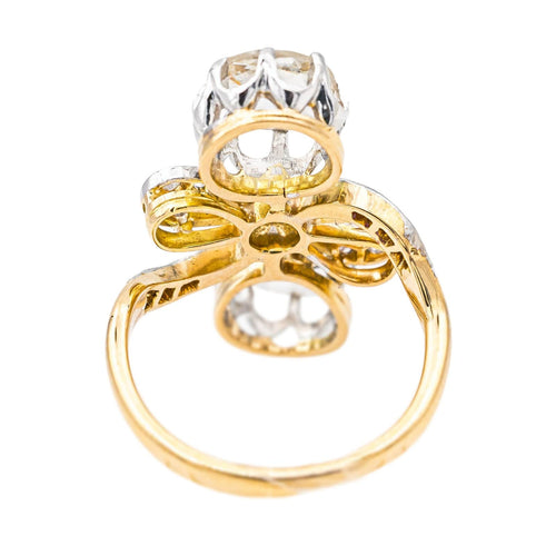 Bague 51 Bague Toi & moi Or jaune, Platine Diamant 58 Facettes 3853105CN