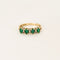 Bague 52.5 Bague or jaune rivière d'émeraudes 58 Facettes LP924