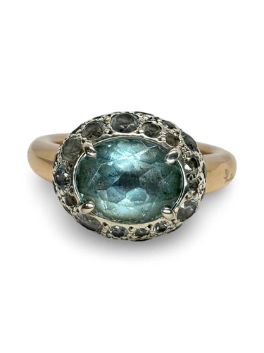 Bague 53 Bague Pomellato or rose et aigue-marine 58 Facettes 984