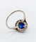 Bague 56 Bague pompadour or blanc et platine, saphir, diamants taille rose (circa 1910) 58 Facettes A04541