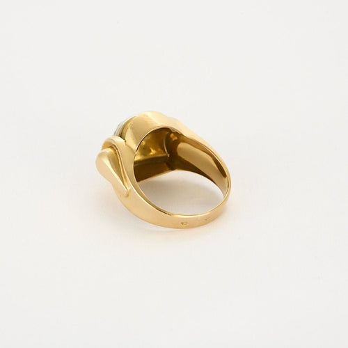 Bague 52.5 Bague type tank en or jaune et or gris, diamants 58 Facettes SBR17542
