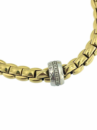 Bracelet Bracelet Fope Flex en or jaune et blanc avec diamants 58 Facettes