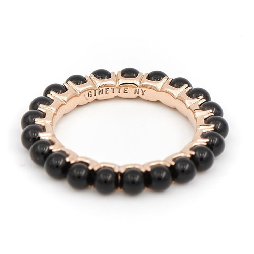 Bague 53 Ginette NY Bague Alliance Maria Or rose Onyx 58 Facettes 2246420CN